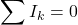 \[\sum I_k = 0\]