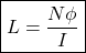 \[ \boxed{L = \frac{N\phi}{I}}\]