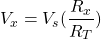 \[V_x = V_s(\frac{R_x}{R_T})\]