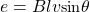 \begin{align*}  \small{ e = Blv \text{sin} \theta } \end{align*}