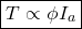 \[ \boxed{ T \propto \phi I_a }\]