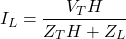 \[I_L = \frac{V_TH}{Z_TH + Z_L}\]