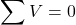 \[\sum V = 0\]