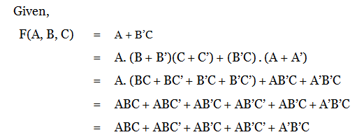 Problem on Conversion of non-canonical SOP to canonical SOP form