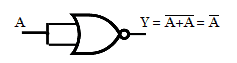 Realization of NOT function using Universal Logic Gates (NOR)
