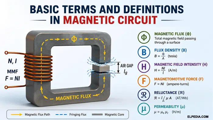 basic definitions in magnetic circuit