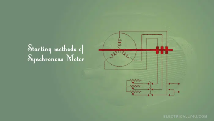 Starting methods of synchronous motor