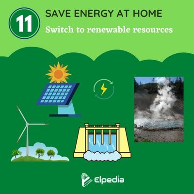 Switch to renewable energy is an efficient way to save energy