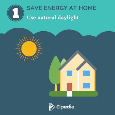 Use natural daylight at home to save energy