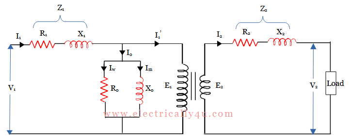 Equivalent circuit of transformer